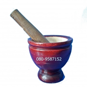 ครกไม้ พร้อมสาก ขนาด 9 นิ้ว