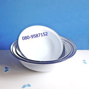 กะละมังเคลือบขาว ตรากระต่าย