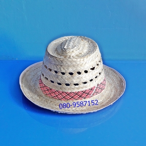 หมวกสาน-ไม้ไผ่ มีช่องระบาย ปีกแคบ