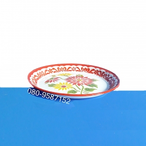 ถาดเคลือบลายดอก-ตรากระต่าย ขนาด 30 ซ.ม