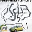 ชุดท่อยางทั้งระบบ FORD FIESTA เครื่อง 1.5 / 1.6 L (1 ชุด = 8 ชิ้น) แท้ / รูปจริง