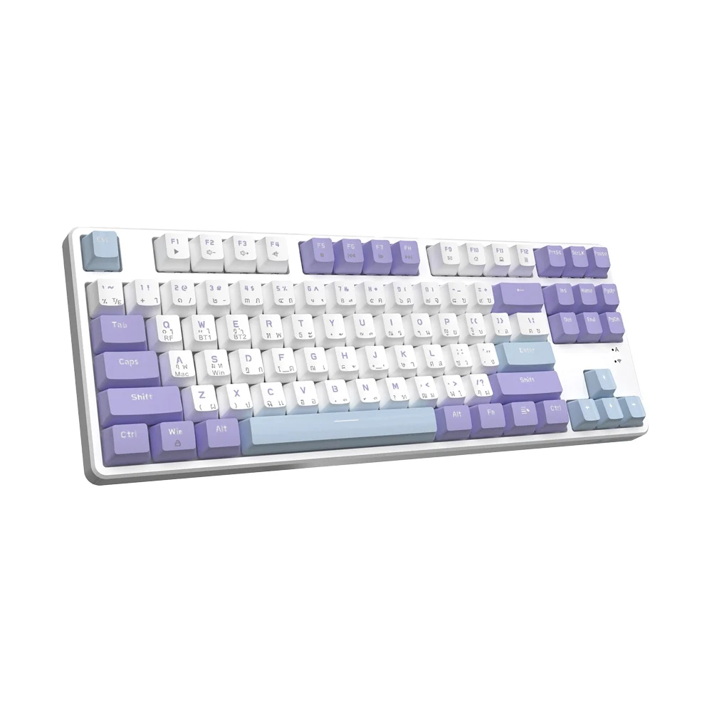 WIRELESS/BLUETOOTH KEYBOARD (คีย์บอร์ดไร้สาย) AJAZZ AK872 MOUNTAIN MIST - RED SWITCH